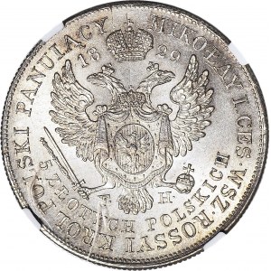 R-, Królestwo Polskie, Aleksander I, 5 złotych 1829 FH, WYŚMIENITE