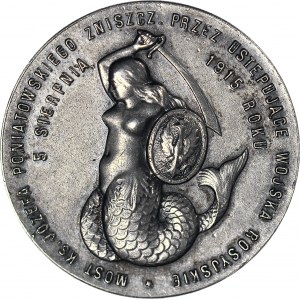 RRR-, Medal 1915 Zniszczenie Mostu Poniatowskiego w Warszawie, srebro
