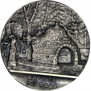 RRR-, Medal 1916, Pamiątka Konstytucji 3 Maja, w 125-r uczcił Uniwersytet Warszawski, srebro
