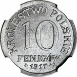 Królestwo Polskie, 10 fenigów 1917, mennicze