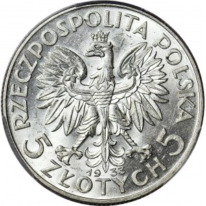 5 złotych 1933, Głowa, mennicza