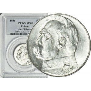 5 złotych 1936, Piłsudski, menniczy