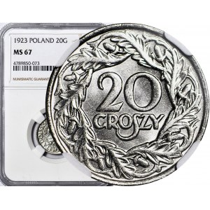 20 groszy 1923, mennicze, REWELACYJNA NOTA!!!