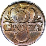 5 groszy 1935, kolor BN, mennicze