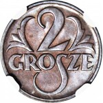 2 grosze 1927, kolor BN, mennicze