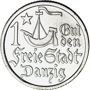 Wolne Miasto Gdańsk, 1 gulden 1923, menniczy