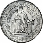 RRR-, 10 złotych 1964 Kazimierz III Wielki, PRÓBA, MN 25 szt., orzeł w koronie, TYP ODRZUCONY POLITYCZNIE