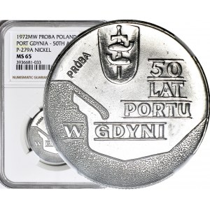 10 złotych 1972, PRÓBA nikiel, Port w Gdyni, typ zatwierdzony