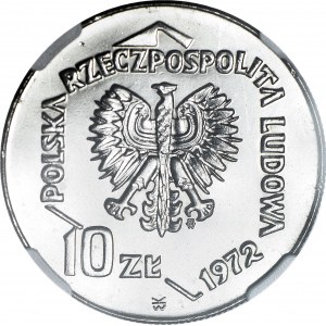 10 złotych 1972, PRÓBA nikiel, Port w Gdyni, typ zatwierdzony