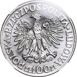 100 złotych 1960, PRÓBA nikiel, Mieszko i Dąbrówka, DUŻE głowy, duży orzeł