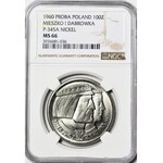 100 złotych 1960, PRÓBA nikiel, Mieszko i Dąbrówka, DUŻE głowy, duży orzeł