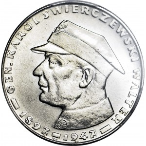 R-, 10 Złotych 1967 Świerczewski, DESTRUKT, skrętka 80 stopni, rzadka
