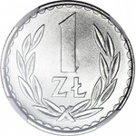 RR-, 1 Zloty 1982 schmales Datum, sehr selten