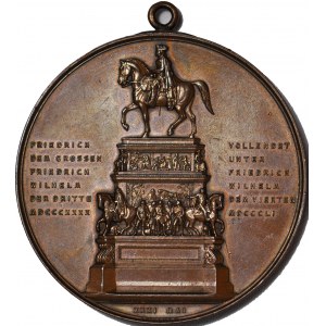 Niemcy, Medal na pamiątkę odsłonięcia pomnika Fryderyka Wielkiego, 1851