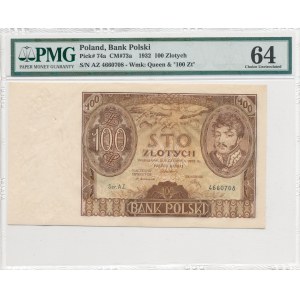 100 złotych 1932 - ser. AZ - dodatkowy znak wodny +X+