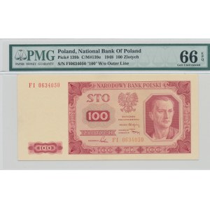 100 Zloty 1948 - ser. FI, seltene Serie
