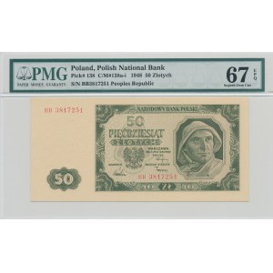 50 złotych 1948 - ser. BB, rzadka seria