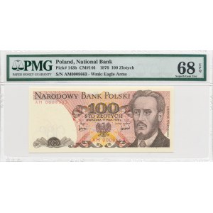 100 złotych 1976,ser. AM 0008663