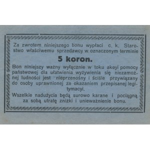 Galicja, Żydaczów - C. K. Starostwo, Akcja pomocy państw dla niezamożnej ludności, 5 koron 07.1918