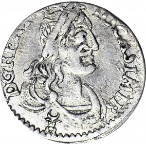 RR-, Jan II Kazimierz, Szóstak 1650, Wschowa, małe popiersie, RZADKOŚĆ