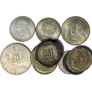 Mały zestaw inwestycyjny, 17 szt. monet różnych w srebrze