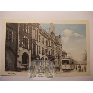 Bytom, Beuthen, Piekarska Street, tramway, 1914