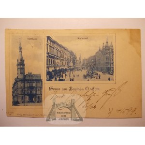 Bytom, Beuthen, ratusz, Boulevard, 1899
