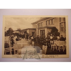 Bytom, Beuthen, Park Miejski, kawiarnia, goście, ok. 1920