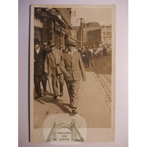 Katowice, ulica, prywatna kartka, ok. 1930