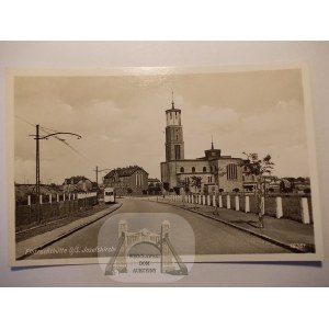 Świętochłowice Zgoda, ulica kościół św. Józefa, ok. 1940