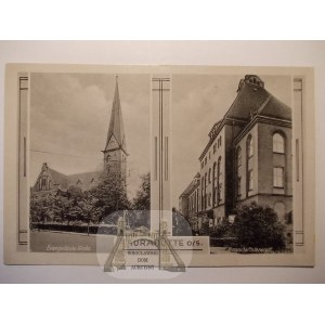 Siemianowice Śląskie, Laurahutte, nemocnice, kostel, cca 1940