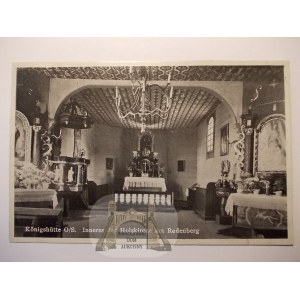 Chorzów, Królewska Huta, kościół drewniany, wnętrze, 1943