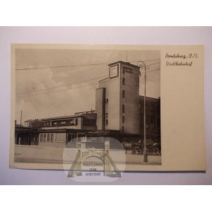 Będzin, okupacja, dworzec, ok. 1940