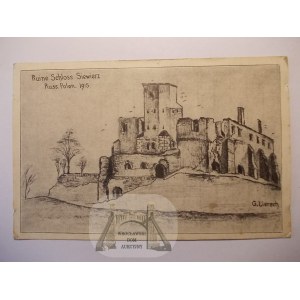 Siewierz, zamek, ruiny, ok. 1915