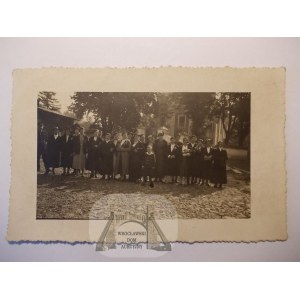 Siewierz, zdjęcie grupowe -prywatna pocztówka, 1935