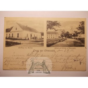 Chróścicie bei Opole, Schule, Gasthaus, 1901