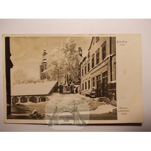 Boguszów Gorce, Gottesberg, street in winter, 1939