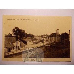 Swidnica, Schweidnitz, former city walls, Lower Gate, ca. 1911