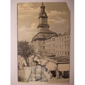 Jelenia Góra, Hirschberg, Rynek, sklepy, 1906