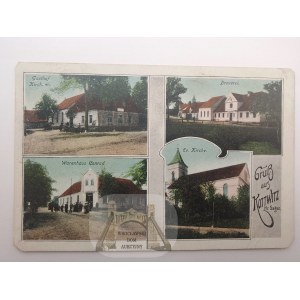 Kotowice k. Żagań, browar, kościół, 1918