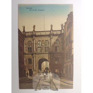 Gdańsk, Danzig, ulica Długa, brama, wyd. dr Trenkler, 1908
