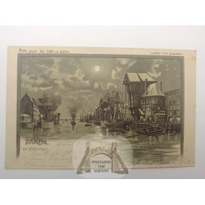 Danzig, Danzig, lithograph, effect see under light, ca. 1900.