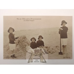 Sopot, Zoppot, książęta na plaży, ok. 1910