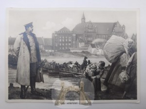 Malbork, Marienburg, Hindenburg, refugees, circa 1940.