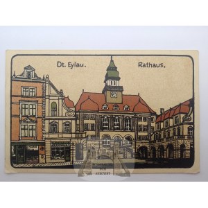 Ilawa, Deutsch Eylau, radnice, steindruk, 1915