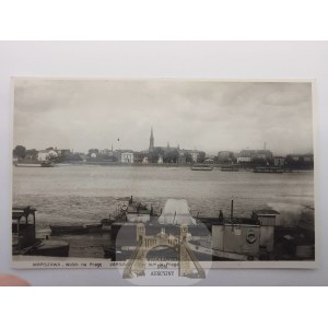 Warszawa, widok na Pragę, statki, fotograficzna, 1929
