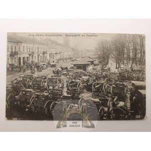 Augustów, Rynek, tabory wojskowe, 1916