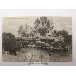 Kolno, zniszczony most, 1917