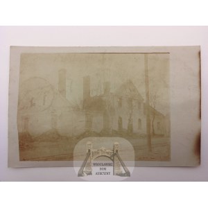 Kolno, spalony dom, fotograficzna, 1915