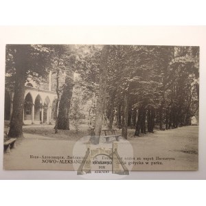 Puławy, Nowo Aleksandrya, Aleja Gotycka w parku, 1911